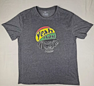 TBL Jamaica "Yeah Mon" Graphic T-Shirt Gray Heather XL - Caribbean Souvenir